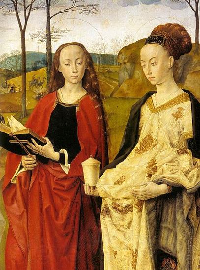 Hugo van der Goes Sts Margaret and Mary Magdalene with Maria Portinari Norge oil painting art